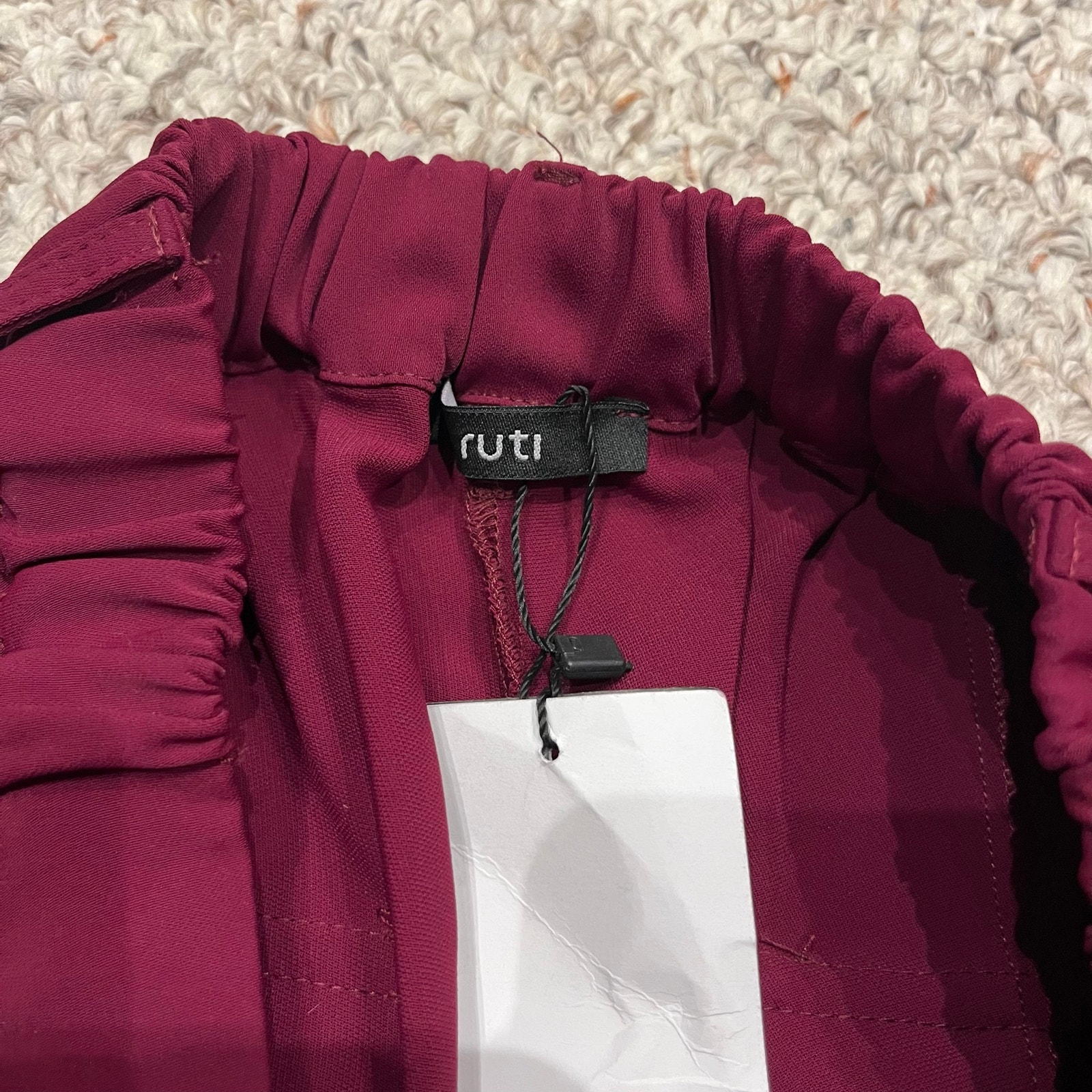 New Ruti Feeling Cool Trouser Pants 00 French Plum Drop Crotch Preppy Classic — image 2 of 7
